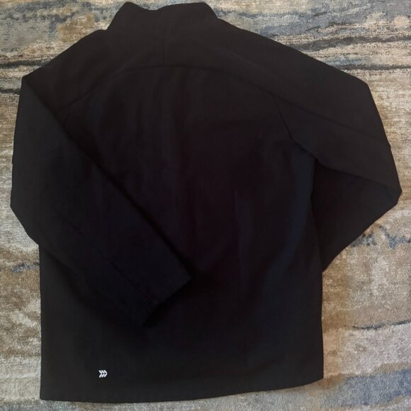 Black Softshell Jacket Men’s Large Full Zip Windbreaker Outdoor Hiking - Picture 2 of 4